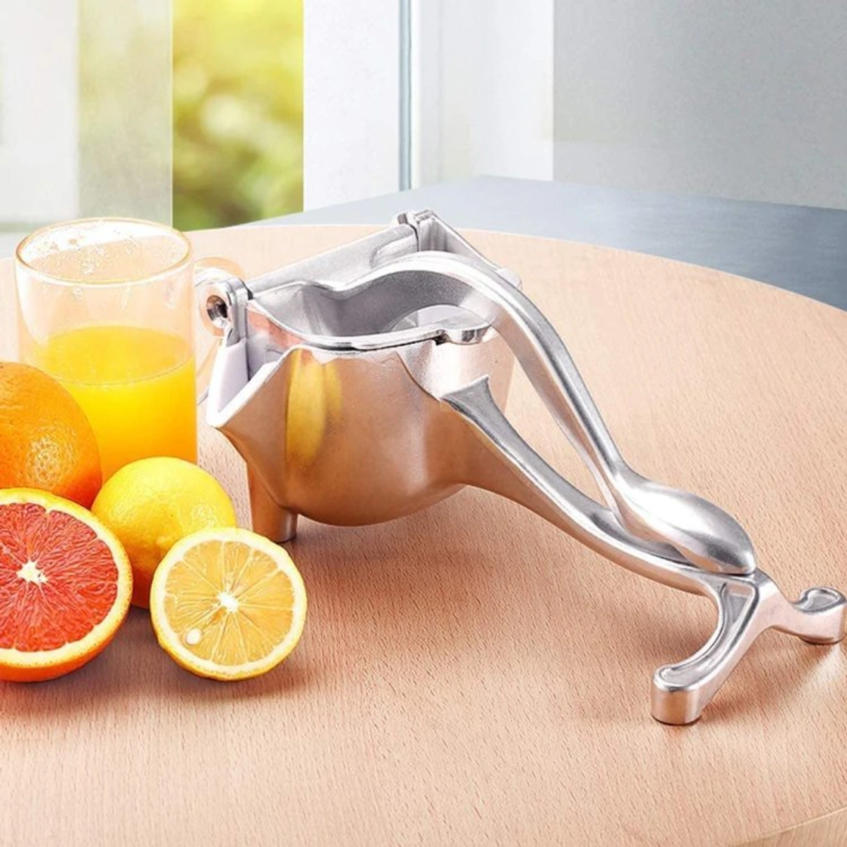 Aluminium Manual Hand Press Lemon Juicer Fruit Orange Citrus Juice Tool / Lemon Slicing Machine