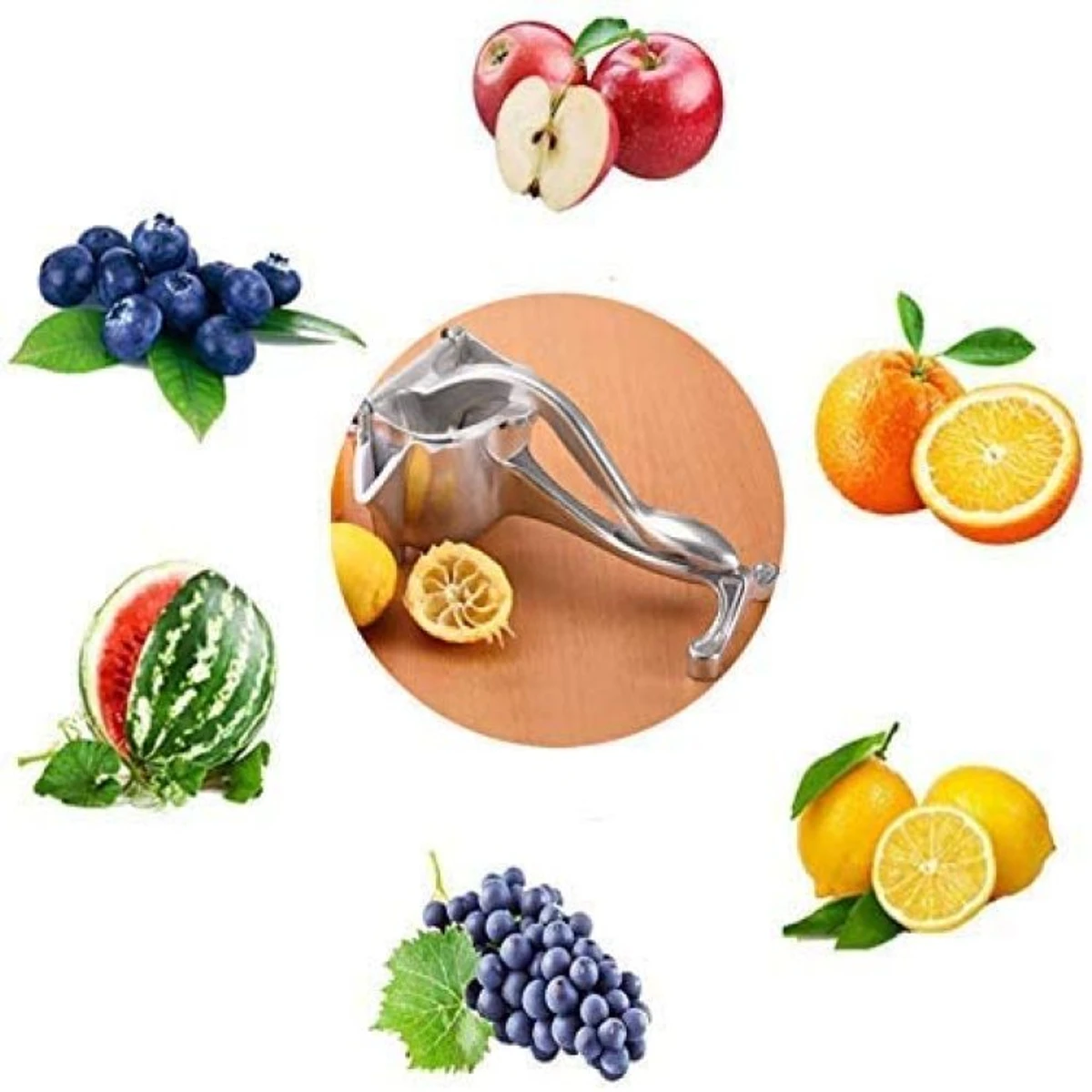 Aluminium Manual Hand Press Lemon Juicer Fruit Orange Citrus Juice Tool / Lemon Slicing Machine