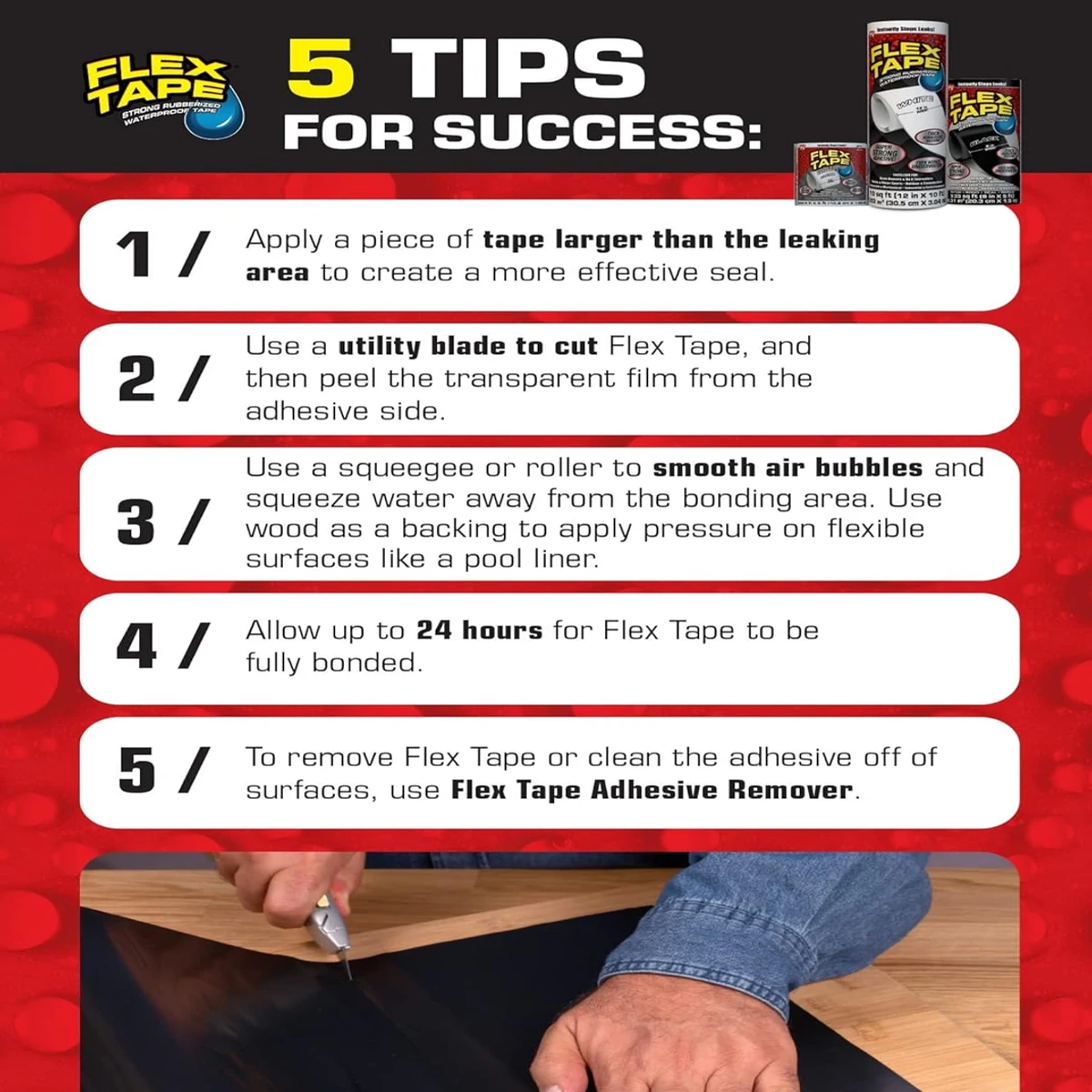 Flex Tape Strong Rubberized Waterproof Tape Pipe Repair Strong Waterproof Glue