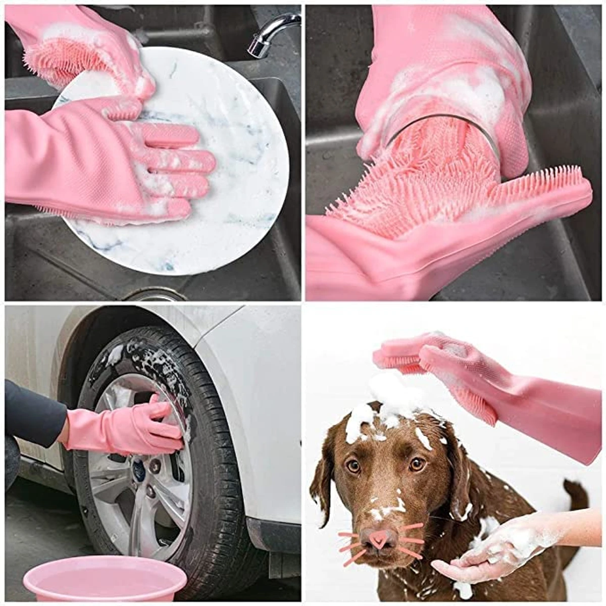 Kitchen Hand Gloves Silicone Dish Washing Kitchen Hand Glove