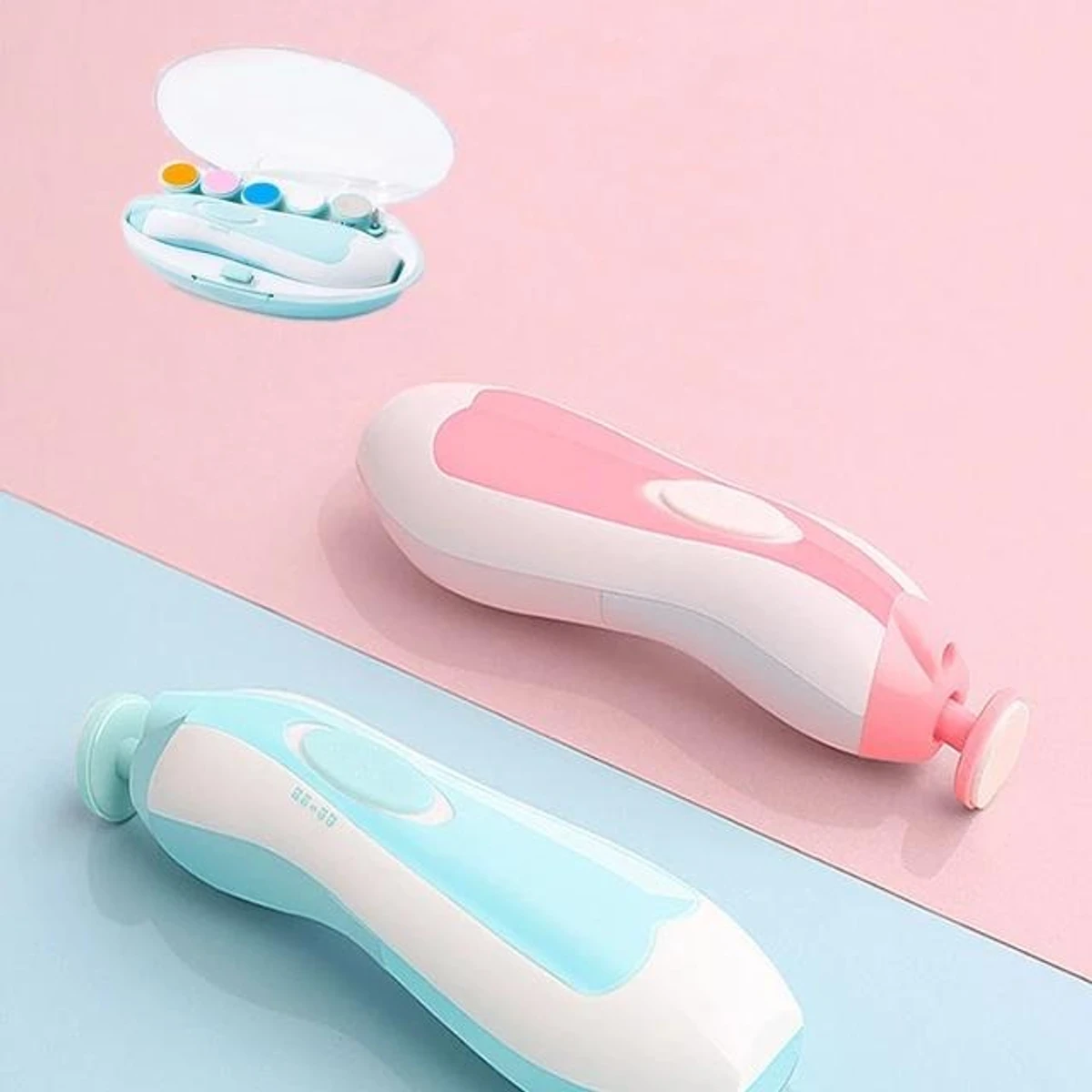 Electric Baby Nail Trimmer Set with LED Light