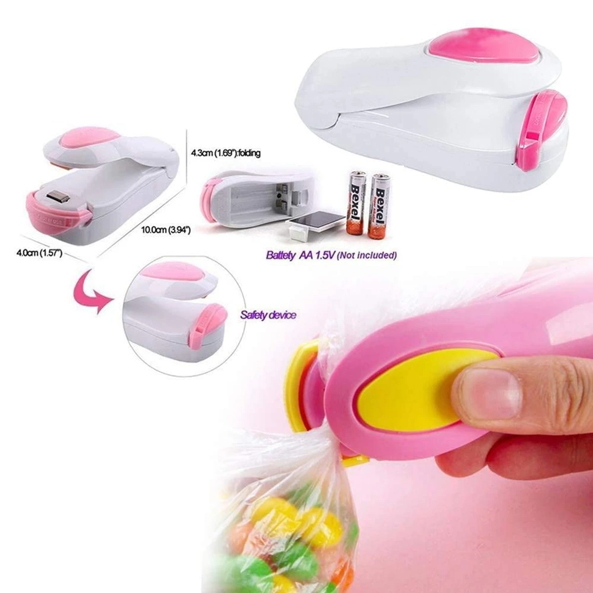 Plutofit Portable Handheld Mini Heat Sealing Machine Plastic Bag Sealer Machine Food Sealing Machine Sealer For Plastic Bags