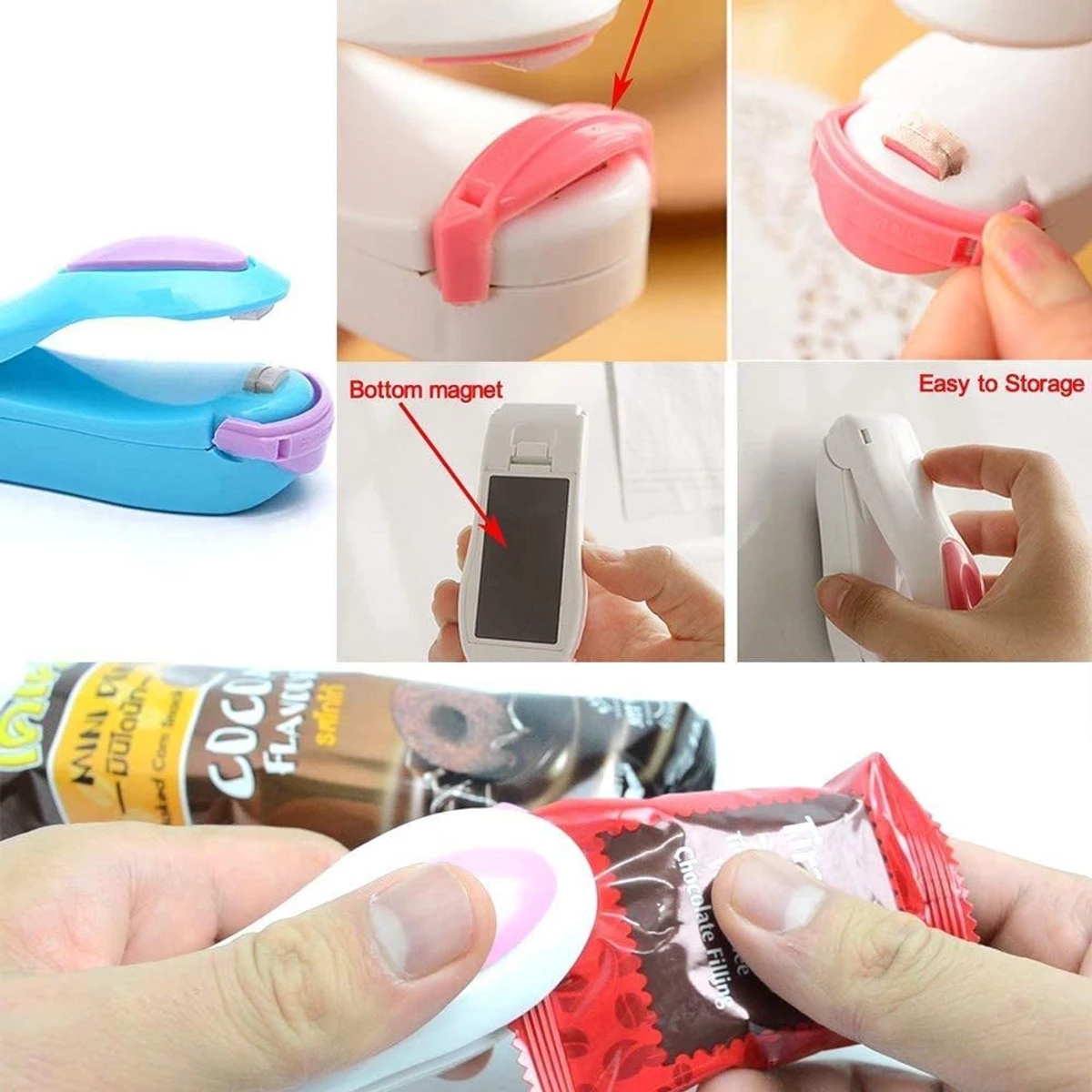 Plutofit Portable Handheld Mini Heat Sealing Machine Plastic Bag Sealer Machine Food Sealing Machine Sealer For Plastic Bags