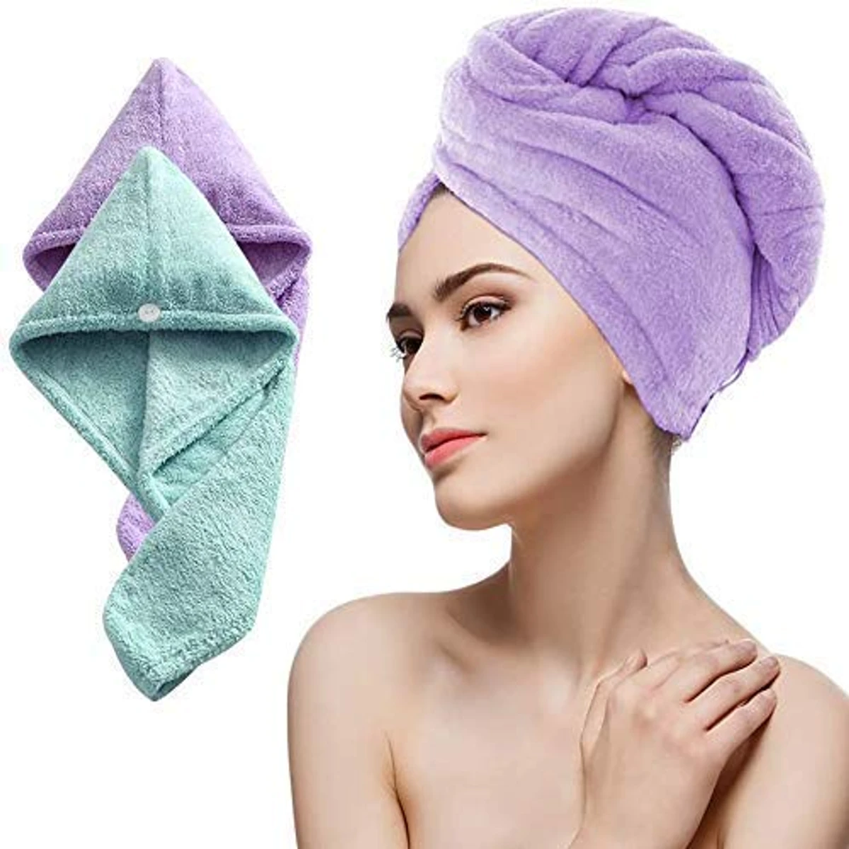 Shyam Export Microfiber Hair Wrap Towel Cap Small Size (Set of 1)