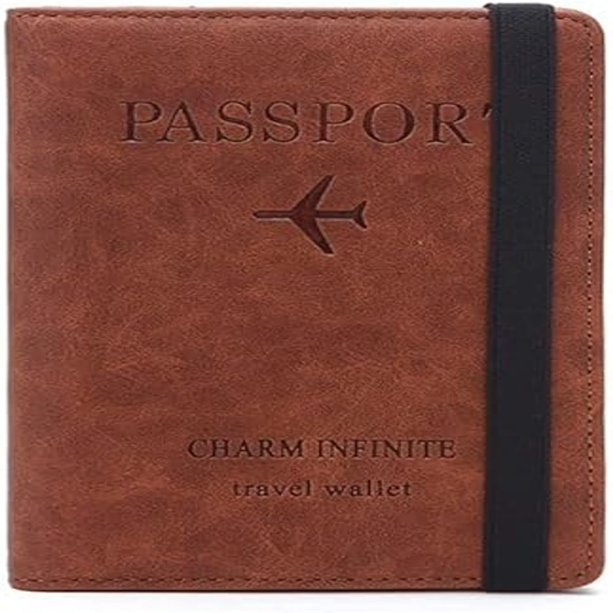 Passport Cover Travel Wallet Case with Card Slot & Elastic Strap Travel Document Organizer for Passport Ticket Travel wallet