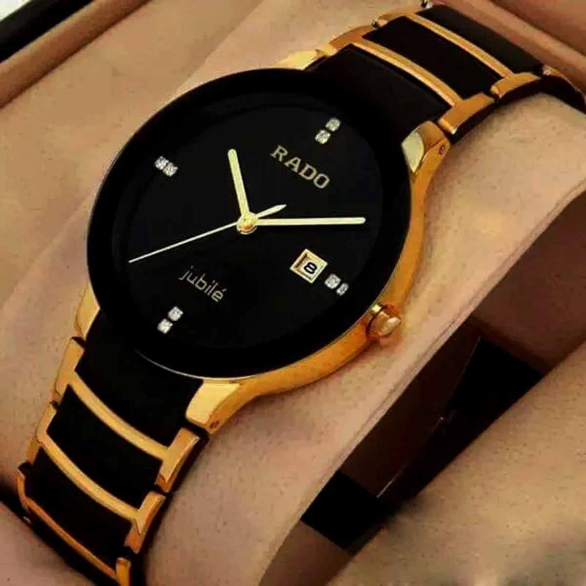 Rado Jublie Golden & Black রিস্টওয়াচ ফর মেন ওয়াটারপ্রুফ